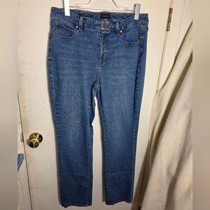 Talbots Plus Size 14W Straight Leg Jeans Blue Denim